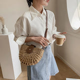 Summer Straw Bag - Fashion Semicircle