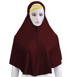 Muslim Women Instant Hijab Prayer Full Cover Chemo Cap One Piece Amira Scarf Shawls Veil Islamic Ramadan Khimar Turban Headwrap