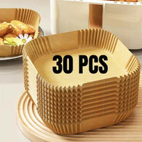 Air Fryer Paper Liners Disposable Oil-Proof Waterproof Baking Paper Round Square And Rectangle Parchment Kitchen Party Supplies