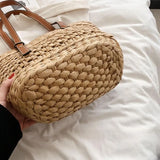 Summer Straw Beach Tote