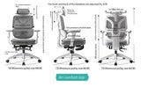 Christmas Office Ergonomic Chair Mesh Liftable E-sports Aluminium Foot Gaming 3D Lumbar Support Swivel Desk Adjustable Seat