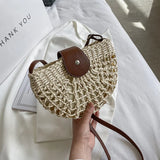 Summer Straw Bag - Fashion Semicircle