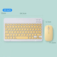 10 inch Wireless Keyboard for iPad Pro 11 Air 5 4 3 5th 6th 8th Rechargeable Keyboard with Mouse for Xiaomi Huawei Samsung