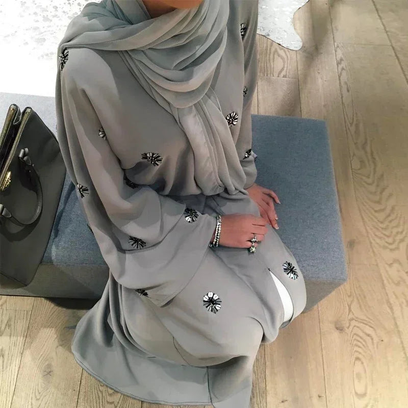 Abaya Kimono Kaftan Dubai Islam Muslim Hijab Dress Abayas Caftan Marocain Qatar Oman Turkey Clothing For Women Robe Femme