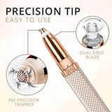 2 in 1 Women's Electric Epilator USB Charging Portable Hair Remover Bikini Painless Shaver for Women Body Facial Eyebrow Trimmer