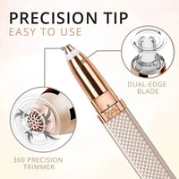2 in 1 Women's Electric Epilator USB Charging Portable Hair Remover Bikini Painless Shaver for Women Body Facial Eyebrow Trimmer
