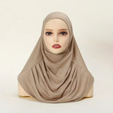 Muslim Women Instant Hijab Prayer Full Cover Chemo Cap One Piece Amira Scarf Shawls Veil Islamic Ramadan Khimar Turban Headwrap