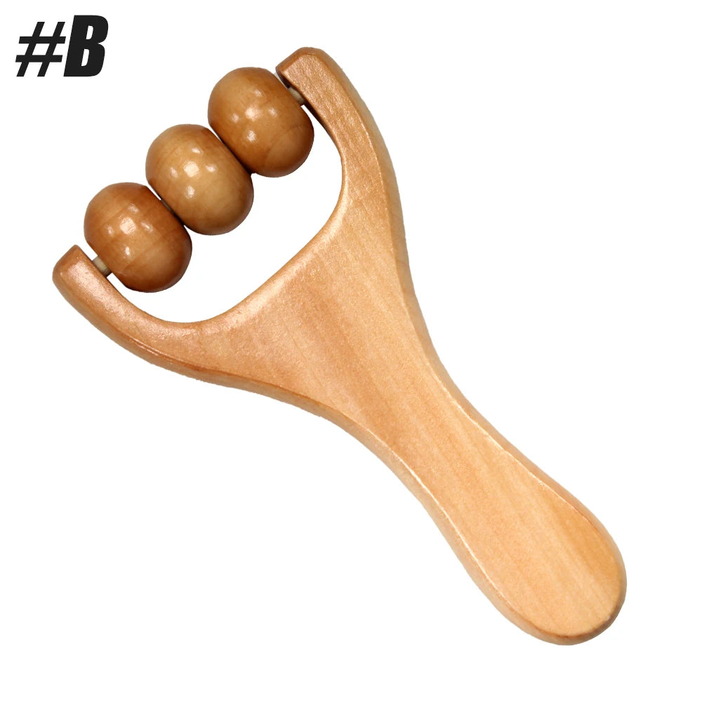1Pcs Wooden Massage Rollers Neck Roller Massager Wooden Trigger Point Roller Massager Muscle Roller for Back face Waist Leg Arm