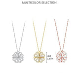 Love Magnetic Pendant Necklace Ladies Clover Necklace Heart Shaped Clover Necklace Lucky 4 In 1 Love Pendant Jewelry Gift
