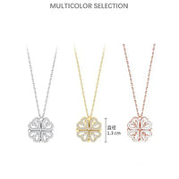 Love Magnetic Pendant Necklace Ladies Clover Necklace Heart Shaped Clover Necklace Lucky 4 In 1 Love Pendant Jewelry Gift