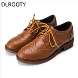 PLUS Size 34-43 Brogue Oxford Shoes Women Flats New Spring 2021 Fashion Women Shoes sapatos femininos sapatilhas zapatos mujer