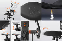 NEWTRAL MAGICH002 Ergonomic Chair, Adaptive Lower Back Support, Adjustable Headrest Seat Depth, 4D Armrest Recliner, 160-195CM