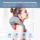 Shiatsu Neck And Back Massager With Soothing Heat Wireless Electric Deep Tissue 5D Kneading Massage Pillow Shoulder Leg Body