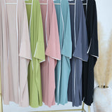 Modest Open Abaya Kimono Kaftan Dubai Islam Muslim Dress Abayas Caftan Marocain Qatar Oman Turkey Clothing For Women Robe Femme