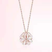 Love Magnetic Pendant Necklace Ladies Clover Necklace Heart Shaped Clover Necklace Lucky 4 In 1 Love Pendant Jewelry Gift