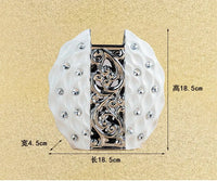 Modern simplicity Ceramic Vase Hand Inlaid Drill plating White/silver  Arrangement Flower Art Vases wedding home decoration