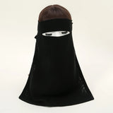 New Middle East Chiffon Mesh Veil Mask Tie Instant Hijab Islamic Plain Color Scarf Middle East Full Cover Inner Coverings Khimar