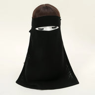New Middle East Chiffon Mesh Veil Mask Tie Instant Hijab Islamic Plain Color Scarf Middle East Full Cover Inner Coverings Khimar