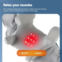 Shiatsu Neck And Back Massager With Soothing Heat Wireless Electric Deep Tissue 5D Kneading Massage Pillow Shoulder Leg Body