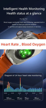 JC02 Pro Smart Watch Updated JC01 JC02 S9 Ultra 3 Smartwatch With 2.2 inch Camera GPS WIFI Video Calls Heart Rate Blood Oxygen