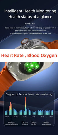JC02 Pro Smart Watch Updated JC01 JC02 S9 Ultra 3 Smartwatch With 2.2 inch Camera GPS WIFI Video Calls Heart Rate Blood Oxygen