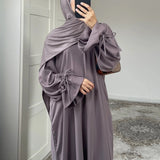 Ramadan Eid Plain Black Abaya Dubai Women drawstring Islam Muslim Maxi Kaftan Dress Kebaya Caftan Marocain Robe Femme Musulmane