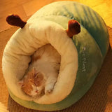 Winter Warm Pet Cat Bed Soft Cozy Cat Cave Bed Warm Cat House Nest Puppy Bed for Small Dogs Cats Cat Sleep Bag Pet Supplies