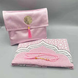 Ramadan Prayer Mat Sets Rug+tasbih +bag, Travel Worship Blanket Islamic Muslim Tasbih sejadah 70*110cm