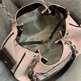 Vintage Letter Y2k Handbag Women Gothic Large Capacity Casual Crossbody Bag Purse Female Harajuku Aesthetic The Tote Bag