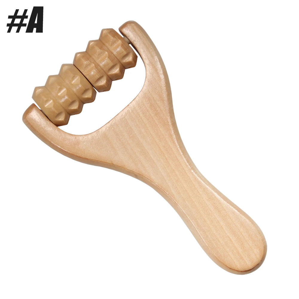 1Pcs Wooden Massage Rollers Neck Roller Massager Wooden Trigger Point Roller Massager Muscle Roller for Back face Waist Leg Arm