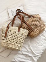 Summer Straw Beach Tote