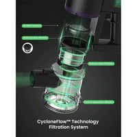 Vactidy V8 Pro Cordless Vacuum Cleaner 25kPa Powerful Suction Cyclonic Filtration System LED Display 180 ° Rotary Brush Head