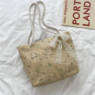 Women Handbag Lace Ins Straw Multi-purpose Single Shoulder Bag Female Fashion Large Capacity Hand Woven Totes for Ladies