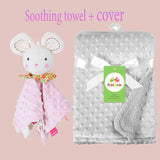 Personalized Baby Blanket Newborn Stroller Sleeping Dolls Custom Blanket With Name Soft Plush Soother Appease Towel Cover Gift