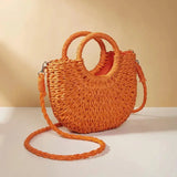 Straw Rattan Beach Handbag