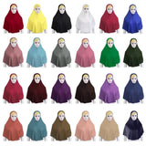 Muslim Women Instant Hijab Prayer Full Cover Chemo Cap One Piece Amira Scarf Shawls Veil Islamic Ramadan Khimar Turban Headwrap