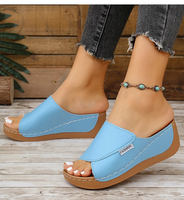 Women's Sandals Casual Heels Sandals Summer Woman Shoes Luxury Slippers Heeled Sandals Wedges Shoes Summer Footwear Women 2025
