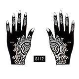 6 Types Fashion Beauty DIY India Henna Sticker Body Art Kit Tattoo Stencils Temporary Hand Decal