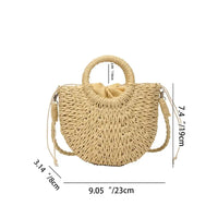 Straw Rattan Beach Handbag