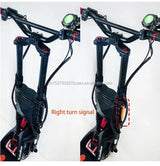Electric Scooter Gold Color Sine Wave Display 72V 35Ah 2000Wx2 Skateboard Powerful Adult Foldable