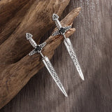 Silver-Plated Carved Flower Drop-Shaped Large Earrings Hypoallergenic Earrings for Women Retro Fashion Casual Party Jewelry