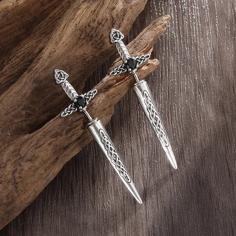 Silver-Plated Carved Flower Drop-Shaped Large Earrings Hypoallergenic Earrings for Women Retro Fashion Casual Party Jewelry