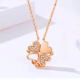 Love Magnetic Pendant Necklace Ladies Clover Necklace Heart Shaped Clover Necklace Lucky 4 In 1 Love Pendant Jewelry Gift