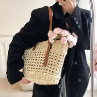 Summer Straw Beach Tote