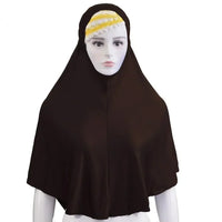 Muslim Women Instant Hijab Prayer Full Cover Chemo Cap One Piece Amira Scarf Shawls Veil Islamic Ramadan Khimar Turban Headwrap