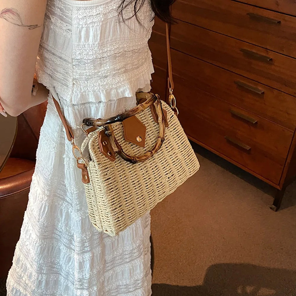 Boho Bamboo Shoulder Bag