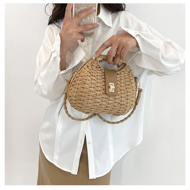 Wicker Rattan Summer Bag