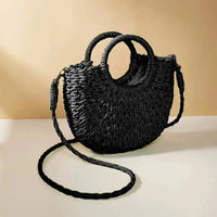 Straw Rattan Beach Handbag