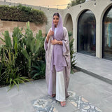 2024 Ramadan Eid Shiny Batwing Satin Open Kimono Abaya Dubai Luxury Muslim Abayas For Women Kaftan Dress Islamic Clothing Femme