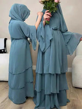 Vestidos Muslim women Chiffon Abaya Long Hijab Dress Kimono Cardigan Ramadan Modest Robe Kaftan Africains Femme Evening Dresses